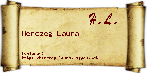 Herczeg Laura névjegykártya
